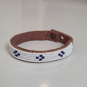 Handmade Beaded Snap Cuff Bracelet